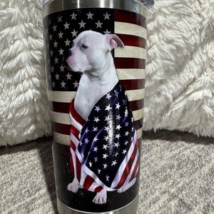 🇺🇸 pitbull with American flag Tumblr